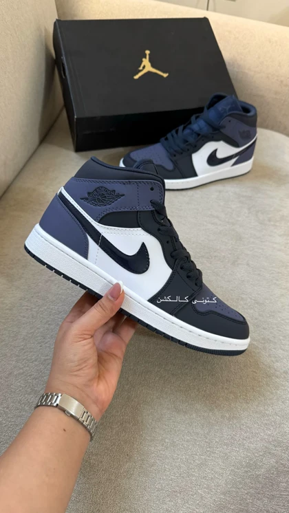 کتانی نایکی ایر جردن وان مید سندد پرپل Nike Air Jordan 1 Mid Sanded purple