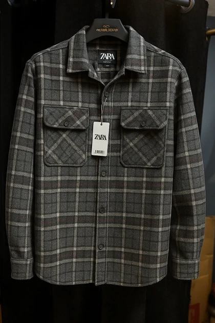 پیراهن پشمی باکسی طرح وینتیج طوسی مشکی زرشکی کد 869