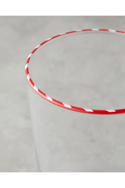 لیوان شیشه‌ای English Home مدل Candy Cane Stripe