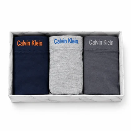 پک 3 عددی شورت مردانه باکسر کلوین کلاین (Calvin Klein) نخی، ضد حساسیت
