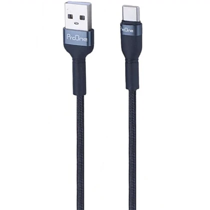 کابل تایپ سی پرووان ProOne مدل PCC146 جریان 2.1 آمپر 1.2 متر