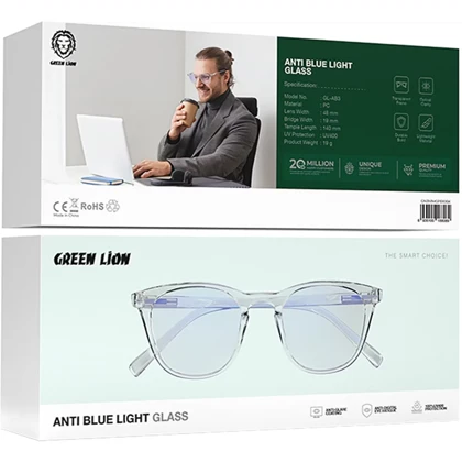 عینک محافظ چشم گرین لاین Green Lion GL-AB3 ضد نور آبی و UV400