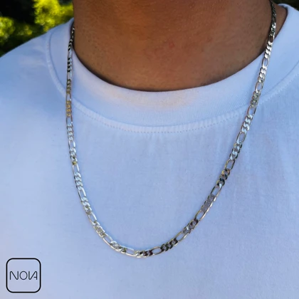 گردنبند نقره مردانه فیگارو کد 025129