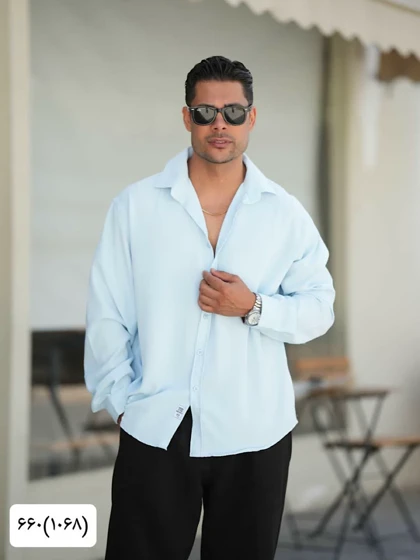 پیراهن مردانه تنسل کجراه mc1068