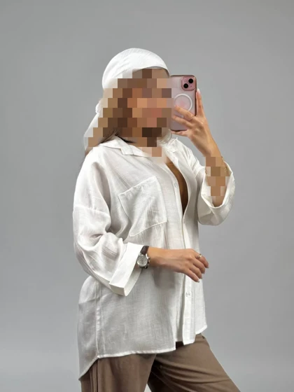 شومیزمانتویی آستین پاکتی مدل روشنا کد 50250