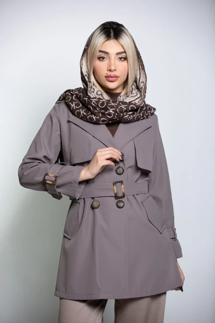 بارانی سانتانا دکمه دوبل میدی