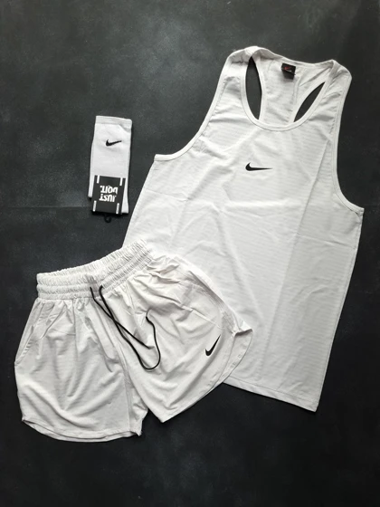 ست رکابی + شلوارک + جوراب نایکی