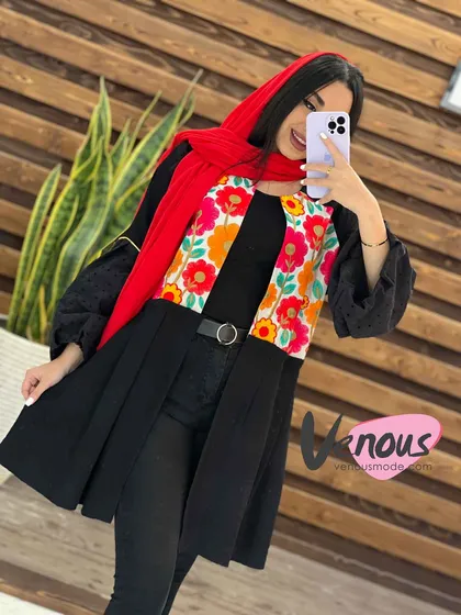 مانتو عروسکی بالا گلدوزی