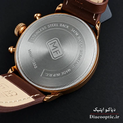 ساعت مچی مردانه اورجینال موتور ژاپن برند مینی فوکوس سه موتور مدل Mf0135G.02 بند چرم