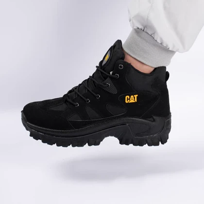 بوت اسپرت مردانه ساق‌دار مدل caterpillar کاترپیلار رنگ مشکی