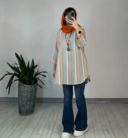 مانتو راه راه تام 1