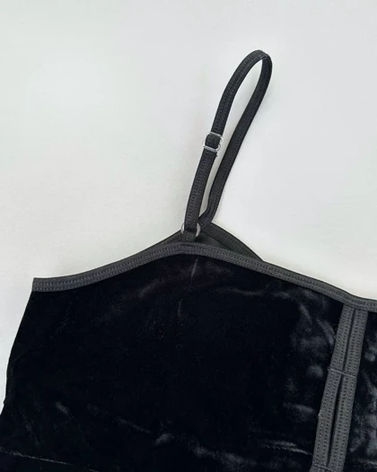 تاپ مخمل مشکی کد 4259