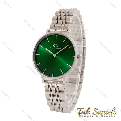 ساعت دنیل ولینگتون زنانه نقره ای صفحه سبز متوسط DW-4860-32-L