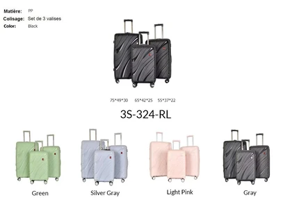 سایز بزرگ چمدان رزمری مدل Rose Merry RL-324-3S_Large