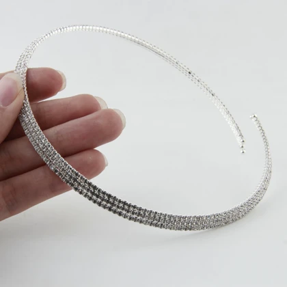 طوق نگینی زنانه سه لاین