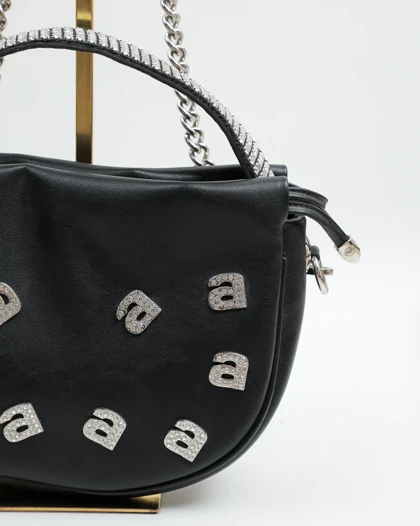 145BAG - کیف دسته نگینی ونگ F145