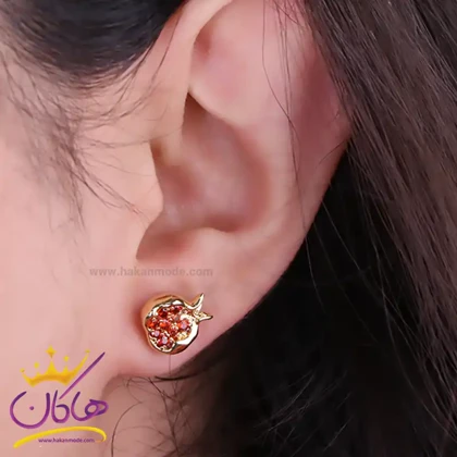 گوشواره زنانه استیل طرح انار cr74
