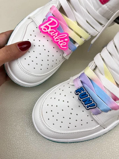 کتانی ونس زنانه ساق‌دار باربی ایر جردن وان air jordan 1 sample barbie کد 912
