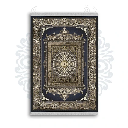 *جدید* فرشینه از جنس پارچه شانل مخمل ترک طرح فانتزی برند دفه کد 1282