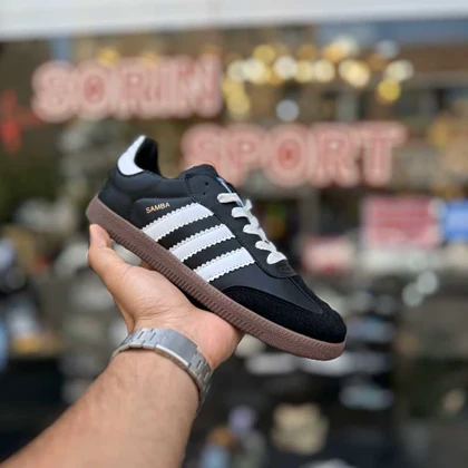 کتانی آدیداس سامبا مشکی سفید کد 6522