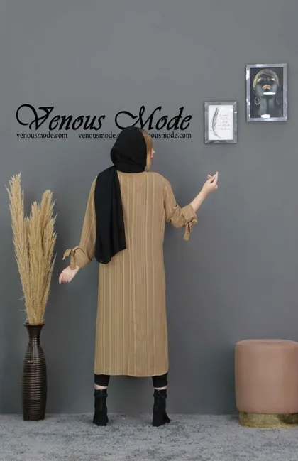 مانتو کراش آستین بنددار