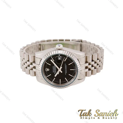 ساعت رولکس DateJust مردانه سیلور مشکی ایندکس خطی Rolex-5579-G