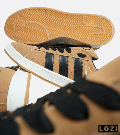 کفش کتانی مردانه و زنانه قهوه ای مشکی ADIDAS Campus مدل 6484