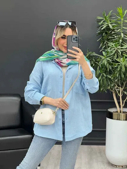 شومیز آستین پاگن پشت پیله