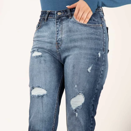شلوارجین دخترونه مام فیت 13542 ZARA