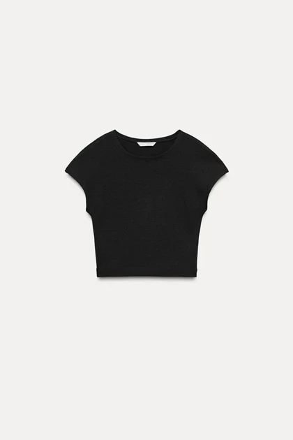 کراپ تاپ نخی Zara Cap Sleeve335