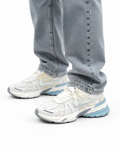 کفش کتانی مردانه مدل نایکی آبی سفید (بالاترین کیفیت ایران) NIKE V2K