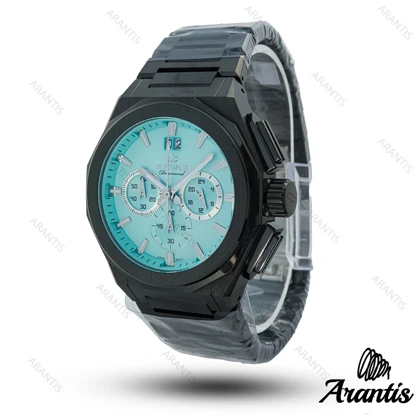 ساعت مردانه الگانس diamond مشکی صفحه تیفانی m-10233