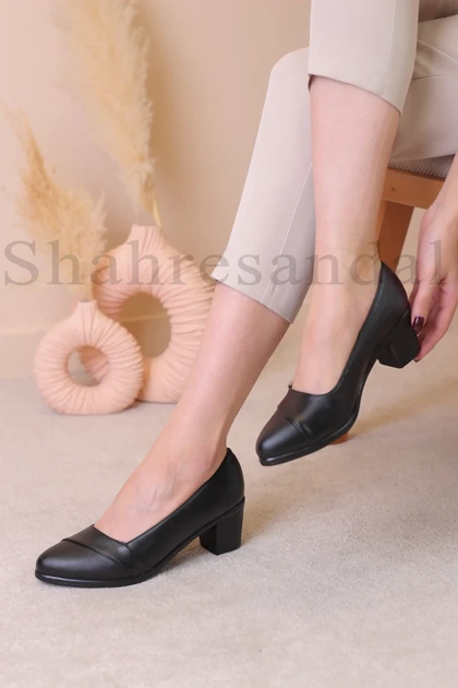 کفش پرسنلی پاشنه‌دار زنانه کد 1303