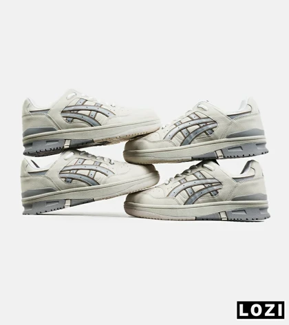 کفش کتانی مردانه کرم طوسی ASICS TIGER RUNNER II مدل 6694