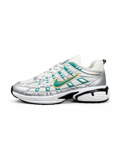 کتانی مردانه مدل رانینگ نایک P6000 سفید نقره ای سبز NIKE