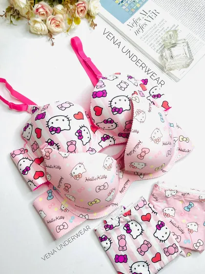 ست سوتین شورت لیزری اسفنجی مدل کیتی KITTY