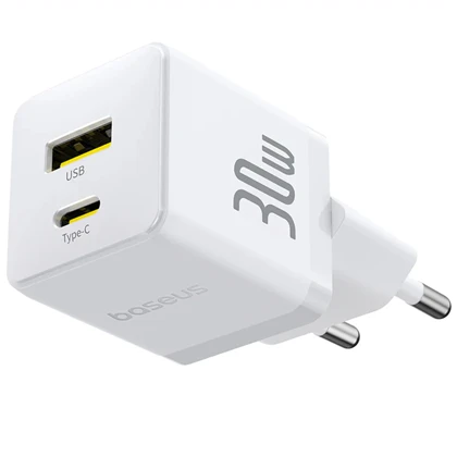 شارژر دیواری USB و تایپ سی 30 وات بیسوس Baseus Palm P1011160A113