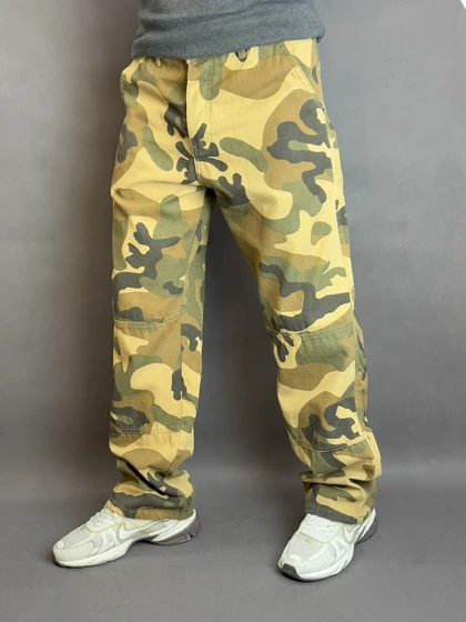 شلوار چریکی نیم بگ مردانه PULL & BEAR ساده 13