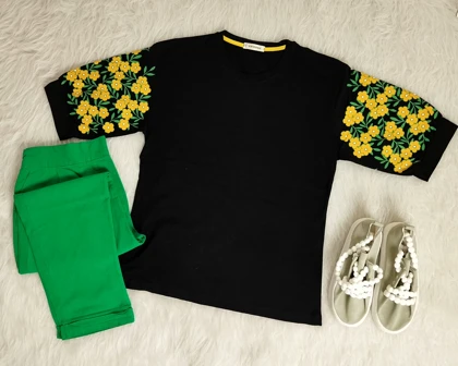 بلوز چاپ گل زنانه کد 40307