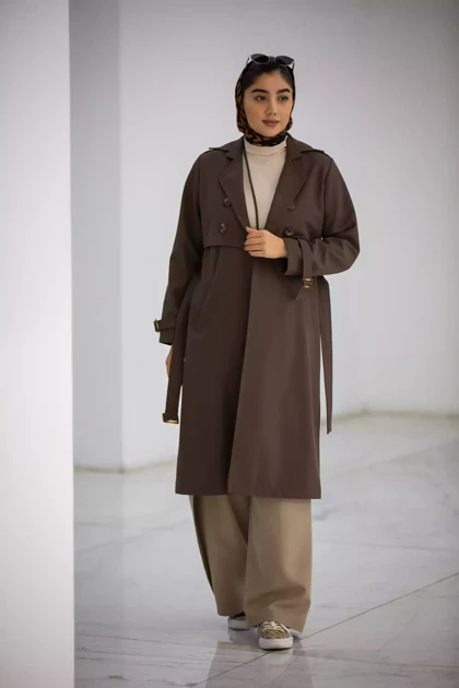 مانتو بارانی بلند 6 دکمه