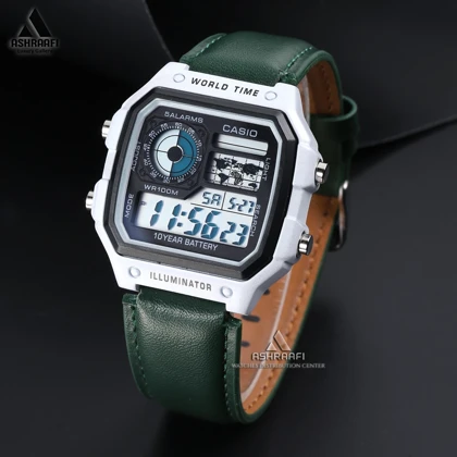 ساعت کاسیو بند چرمی Casio AE-1200WH-1832