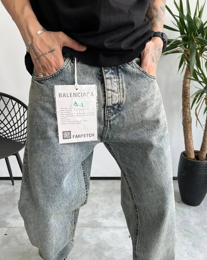 شلوار نیم بگ شست خاص ساده Balenciaga
