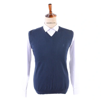 ژیله بافت مردانه یقه هفت سورمه ای