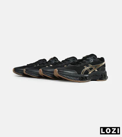 کفش کتانی مردانه مشکی طلایی ASICS GORETEX