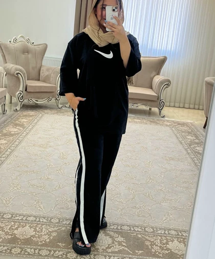 ست لباس دخترانه و زنانه نایک بغل چاک‌دار