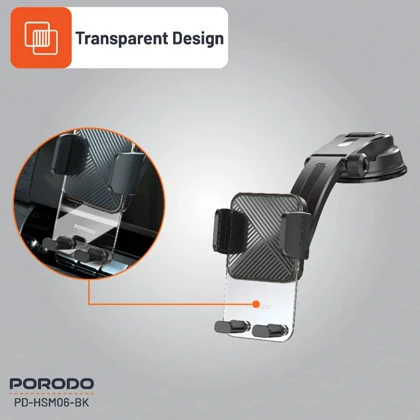 هولدر موبایل پورودو Porodo مدل PD-HSM06-BK داشبوردی