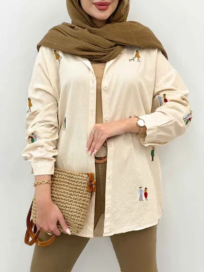 مانتو گلدوزی کارولین