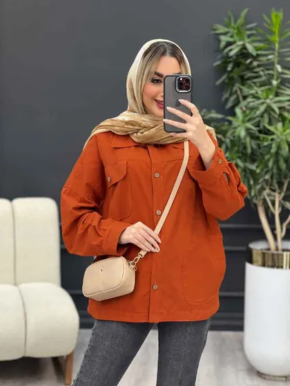 مانتو لینن چهار جیب