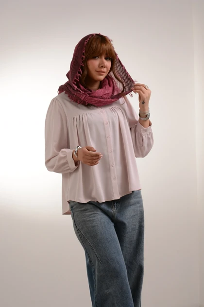 شومیز ژاکلین سینه چین ابرا