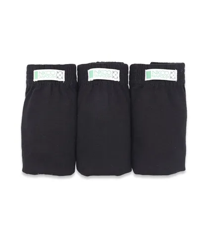 پک شورت اسلیپ نخی یکرو نیکوتن پوش کد 3292 مشکی - بسته 3 عددی